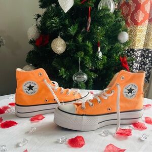 Converse Women's Orange High-Top Sneakers Chuck Taylor
